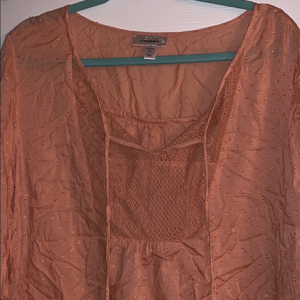 Coral Blouse 3/4